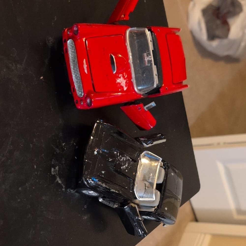 Classic Red and Black Toy Car Set